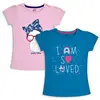 Camisetas estampadas de algodón para niñas (Pack de 2)