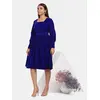 Power Sutra Velvet Evening Dress for Women - Royal Blue