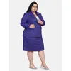 Poly Viscose Skirt Suit - Royal Blue