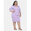 Business Formal Stretch Skirt Suit - Lavender