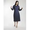 Poly Moss A line Skirt Suit - Navy Blue