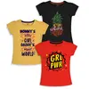 Camisetas estampadas de algodón para niñas (Pack de 3)