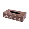 Tissue Box - Hand Painted Warli Painting - Dining Table and Bar Accessory - Coffe Tissue Holder