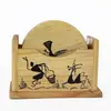 Tea Coaster - devdar - Hand Painted Warli Painting