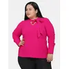 Power Sutra Stretch-Top mit V-Ausschnitt und Cut-Outs – Pink