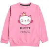Minicult-Sweatshirts aus Baumwolle mit Aufdruck für Jungen und Mädchen, ideal für den leichten Winter (1er-Pack) (Pink Kitty