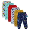Minicult Baby Boy's and Baby Girl's Cotton Regular Fit Pyjama Pants with Rib - Pack of 6 ( Multicolour)