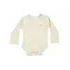 Bodys/trajes de dormir de manga larga, 100 % orgánicos, con certificación GOTS, no tóxicos, para bebés varones, niñas, bebés y niños pequeños de 0 a 3 meses. Color concha