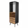 Gabinete para vinos de madera de mango y hierro