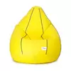 Sattva Classic XXXL Bean Bag Cover (Ingen fyllning) Gul Med Marinblått rör