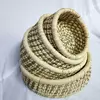 Seagrass round storage box with 3 - storage for home organization Gift Basket