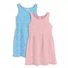 Minicult Cotton Girls ärmlös klänning med överallt tryck rosa (paket med 2)