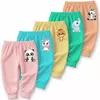 Pantalones de pijama de algodón Minicult con estampado integral para niños y niñas (diseños multicolores) (ajuste regular) (paquete de 5) rosa