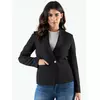 Blazer asymétrique noir chic