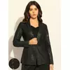 Blazer de soirée noir à paillettes et boutonnage simple