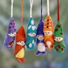 Handmade Felted Wool Holiday Elf Ornaments - Babes in Snowsuits (Set of 6)
