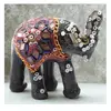 Fil Biblo Style Elephant Figurine with Black & Red Accents - Decorative Statue