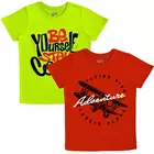 Cotton printed T shirts for boys(Pack of 2)