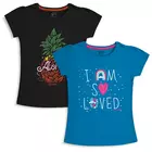 Bedruckte Baumwoll-T-Shirts für Mädchen (2er-Pack)