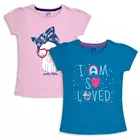Bedruckte Baumwoll-T-Shirts für Mädchen (2er-Pack)