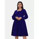 Power Sutra Samt-Abendkleid für Damen - Königsblau
