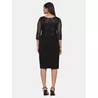 Power Sutra Pailletten Stretch Abend Party Kleid - Schwarz