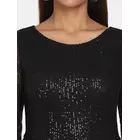 Power Sutra Pailletten Stretch Abend Party Kleid - Schwarz