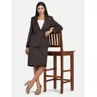 Kostüm mit Rock aus Poly-Baumwolle - Schokoladenbraun