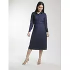 Poly Moss A-Linien-Rockanzug – Marineblau