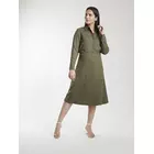 Poly Moss A-Linien-Rockanzug – Olivgrün