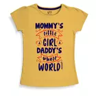 Girl's T-shirt Soft Cotton fabric & Ribbed Cuffs, Pack of 1