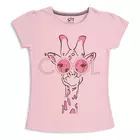 Mädchen-T-Shirt aus weichem Baumwollstoff und gerippten Bündchen, 5er-Pack