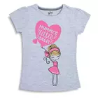 Mädchen-T-Shirt aus weichem Baumwollstoff und gerippten Bündchen, 5er-Pack