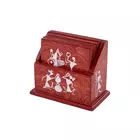 Posavasos vertical - Pintura Warli pintada a mano