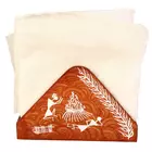 Porte-mouchoirs triangulaire - Peinture Warli peinte à la main