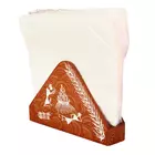 Porte-mouchoirs triangulaire - Peinture Warli peinte à la main