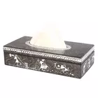 Papperslåda - Handmålad Warli-målning - Matbord och bartillbehör - Svart pappershållare