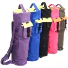 KD Yoga Mat Bag Cotton Canvas Cover Extra Large Bag Multi Functional Pockets for Bottle Belt Bricks Towel Wallet Block & More Sling Bag Mat Holder - Pink