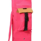 KD Yoga Mat Bag Cotton Canvas Cover Extra Large Bag Multi Functional Pockets for Bottle Belt Bricks Towel Wallet Block & More Sling Bag Mat Holder - Pink