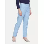 Power Sutra Rutiga Poly Bomullsbyxor - Himmelsblå