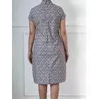 Power Sutra Floral Print Cotton High Neck Shift Dress - Brown