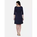 Power Sutra Poly Satin Skater Aftonklänning - Marinblå