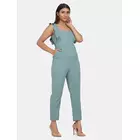 Power Sutra Ruffle Sleeve Stretch Jumpsuit for Women - Sage Green