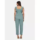 Power Sutra Ruffle Sleeve Stretch Jumpsuit for Women - Sage Green