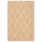Braided Rug Made Using Natural Jute In Natural And Ivory Colors.
