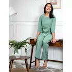 Power Sutra Poly Moss Pant Suit - Sea Green