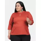 Power Sutra Topp Med Nyckelhålsringning I Bomull - Rost