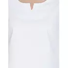 Power Sutra Cotton Split Neck Top - White