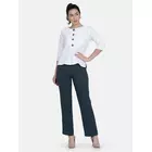 Power Sutra Cotton Flap & Button Top - White