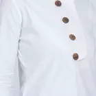 Power Sutra Cotton Flap & Button Top - White